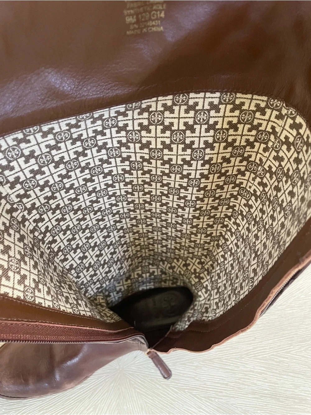 Tory Burch -Marlene-Dark Brown Leather Knee-High Riding Boots Size 9